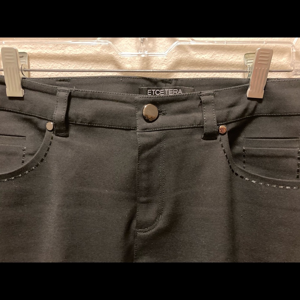 Etcetera cropped slacks with zipper cuffs